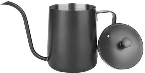 XTDMJ 350 ml Black Stainless Steel Watering Can, Mini Indoor Plants, Long Spout, Small Garden Watering Can