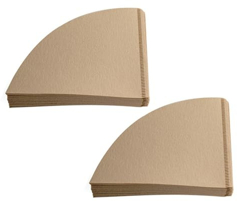 Nicear 100 pezzi di carta da filtro per caffè non sbiancata, filtro a cono, misura 01, per macchina per caffè a goccia e versata, 1-2 tazze (colore legno)