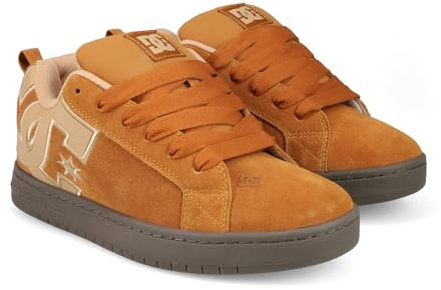 DC Court Graffik Se Skate Scarpa Uomo, Marrone/Gomma, 47 EU