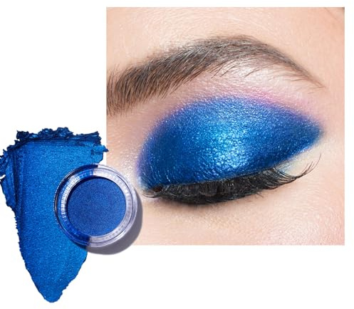 Oulac Glitzer Lidschatten Blau, Hochpigmentierter Feine Textur, Wasserfest & Langlebig, Metallisch schimmernde Finish, Verblendbar & Faltenfreies Augen-Makeup, Vegan | 06g (25) Ocean Heart