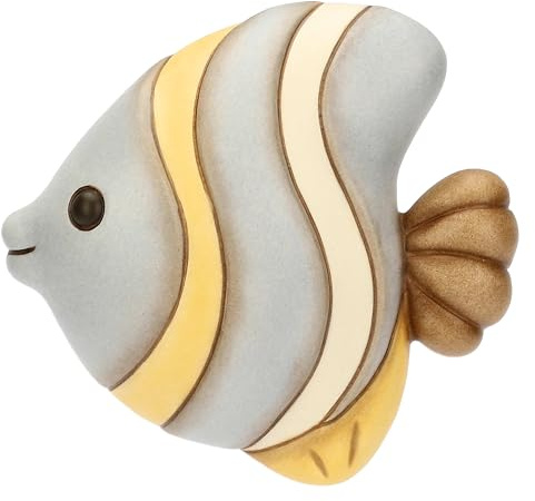 Thun Formella 3D Pesce a Strisce Piccola, Ceramica, Collezione Mare da Amare, 11,1 x 10,4 x 3 cm