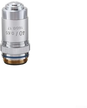 ZiStarlilife Obiettivo acromatico per microscopio 4X 20X 40X 60X 100X 195 Parti per microscopio biologico da laboratorio con filettatura standard RMS, lunghezza tubo 160 mm (40X)