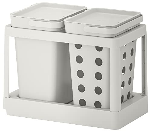 ProTuning HÅLLBAR Solution de tri des déchets, avec système extractible ventilé/gris clair, 20 l