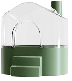 Snorvixre Clearly View - Casa de baño de arena de 360 grados para hámster, base a prueba de salpicaduras para explorar, esconderse para dormir, fácil limpieza, mantenimiento, casa de baño de arena