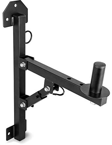 Skytec Adjustable Heavy-Duty Speaker Wall Mount Bracket with Standard 35mm Pole, 50kg Load Capacity, Vertical and Horizontal Speaker Positioning, Ideal for Clubs and Churches - Black