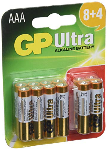 GP Batteries Ultra Alkaline AAA Card of 12 | Superb operating time | Battery Can Be Used Across All Devices | Shelf Life Up TO 7 Years…