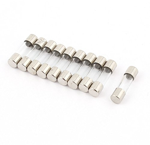 sourcing map 10 Uds Veloz Rápido Soplado Vidrio Fusible 5x20mm 250V 32mA 0.032A