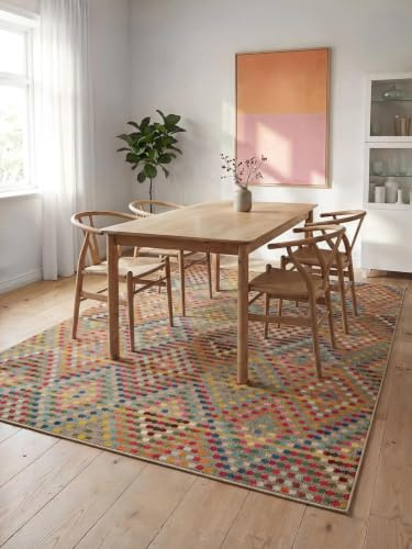 benuta Nest Vintage Teppich Casa - Mehrfarbig 160x230 cm - Teppich für Wohnzimmer, Schlafzimmer und Flur - Pflegeleicht - Fußbodenheizung Geeignet