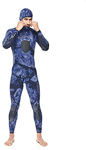 SEAC Makaira, Combinaisons de Chasse sous-Marine pour Homme, 2 mm Néoprène Yamamoto Premium avec aisselle Super Extensible pour l'apnée