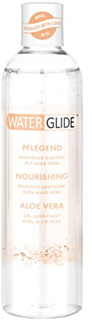 Waterglide Gleitgel Pflegend | Wasserbasiertes Gleitgel für länger anhaltenden Spaß | Vegan | Geeignet für Sex-Spielzeug und Kondome | 300 ml Flasche Sex Gel für Frau und Mann