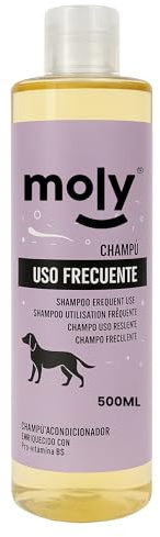 MOLY Hundschampo Vanligt bruk 500ml | Provitamin B5 balsam schampo för husdjur | Mjukt och glänsande hår