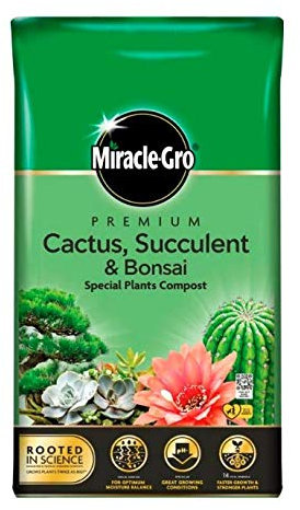 Miracle-Gro Premium Cactus, Succulent & Bonsai Compost 6L Easy Carry Pack