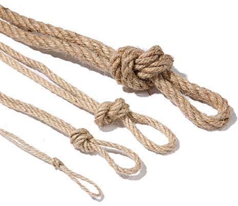 Jute Twine String Rope,3 Ply. 2mm,4mm, 6mm and 10mm Thick. Natural Biodegradable Garden Cord,Hanging Decoration,Wrapping Bundling,Neotrims. 2mm, 100m 328 Feet