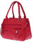 Christian Wippermann große Damen Umhängetasche Tasche Schultertasche in Leder Optik (Rot)