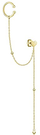 Ear Cuff Broken Heart Edelstahl IP Gold