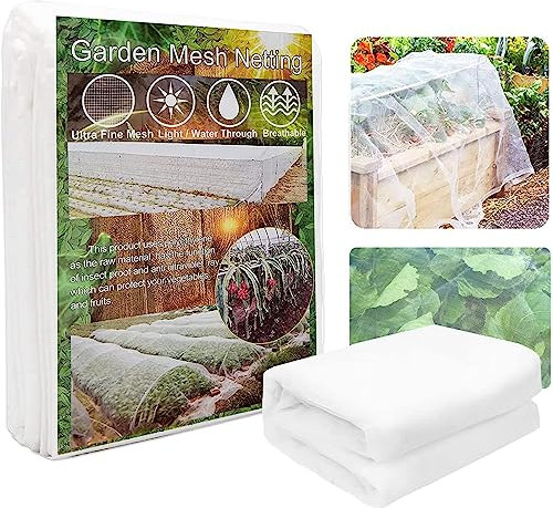 LSRVNM Red Anti-Insectos, Malla Anti-Pájaros, 3 x 6M Red de Jardín, Malla de Protección contra Insectos, Malla de Protección Plantas para Proteger Jardines, Invernaderos, Plantas, Huertos, Cultivos