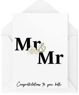 Tongue in Peach Hochzeitskarten für Ehemänner – Brautpaare – Mr & Mr – Gay Wedding Card – Glückwunschkarten – LGBT Hochzeitskarten – CBH1792