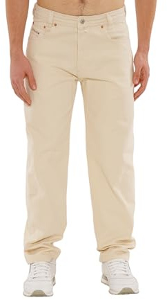 Picaldi Zicco 472 - Pantalones vaqueros para hombre, corte entallado relajado, tejido de gabardina suave, corte holgado y cómodo, champán, 38W / 34L