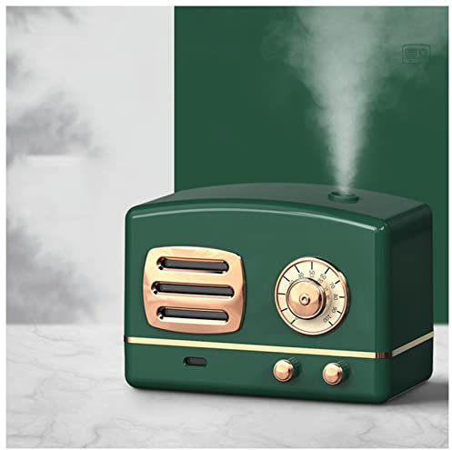 Humidificador Aceites Esenciales 200 ml Vintage Humidificador de aire ultrasónico AROMA ESENCIAL DIFUSTIENTE DE ACEITE DE RADIO PEQUEÑO TIPO DE RADIO DE 7 COLORES LUCES DE MOOD FOGGER MIST MEJOR Humid
