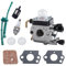 CYWVYNYT Vergaser-Set für Stihl FS38 FS45 FS46 FS55 FS74 FS75 FS80 FS85 HL45 HL75 HS70 HS74 KM55 KM55R Rasenmäher, Vergaser mit Kraftstoffleitungs-Set, Luftfilter-Ersatz (huayouqi-9)