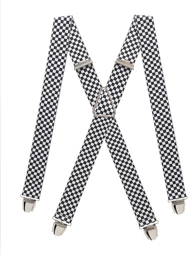 Pierrot Hosenträger für Herren Breit Made in Germany/France - Ultrastarker Gummizug & 4 Extra Starke X-Clips - Verstellbare Länge bis zu 130cm - Garantie auf Lebenszeit