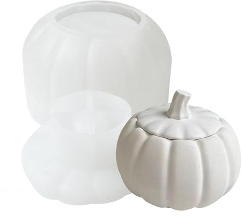 Generisk silikonform för betong, halloween epoxihartsform med lock, silikon grytform med lock, förvaringslåda silikonformar, Thanksgiving halloween hartsformar