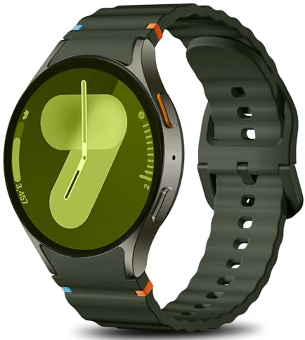 Ynitec Sportarmband Kompatibel med Galaxy Watch 7 Armband 40mm 44mm-No Gap Mjukt silikonarmband för Galaxy Watch 6 5 4 FE, 20mm klockarmband för Galaxy Watch Classic/Pro 47mm 46mm 45mm 43mm 42mm