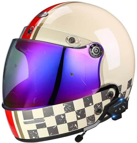 Bluetooth Modular Motorbike Helmet Full Face Flip Up Motorcycle Helmet,ECEDOT Approved,With Visor Built-in Speaker Headset Microphone,For Automatic Answering 6,2XL=63-64CM