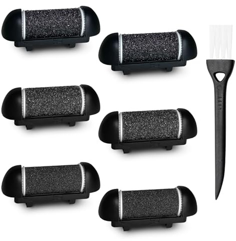 6 Stück Ersatzrolle Nachfüllköpfe, Füße Pediküre Kit, Ersatzrollen kompatibel mit Scholl/Ratukall/Essy/Pedi Fußfeile, Grob Normal Fein Replacement Roller Refill Heads, Feet Pedicure Kit Refill Rollers