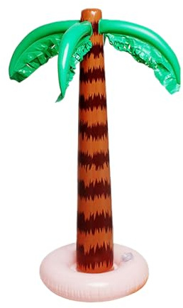 Fesnova Aufblasbare Palme Dekoration, Grün und Braun Aufblasbare Kokosnussbaum, Strand Party Requisite für Palme Aufblasbar,Poolparty,Beach Party Deko,Hawaii Deko