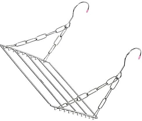 HYTROVE Stendibiancheria Da Balcone Multifunzionale in Acciaio 30cm Retrattile Per Asciugare Scarpe e Vestiti, Appendiabiti Salvaspazio Struttura a Spirale Resistente Al Sole, Per Ambienti Esterni