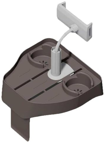 GETBSTOOP 3-in-1 Nonslip Spa Drink Tray Side Table with Cup and Phone Holder Adjustable Hot Tub Tray Table Clip-on Pool Beverage Drink Tray for Outdoor Pool Poolside Relaxation