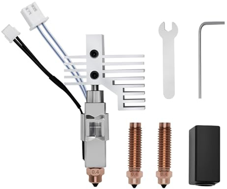 Upgrade-Kit 0,4 mm Hotend für Elegoo Centauri Carbon, Chrom-Zirkonium-Kupfer-Düse aus gehärtetem Stahl, Keramikheizelement, Druckkopf-Hotend für Centauri Carbon/Centauri 3D-Drucker