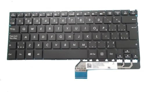 LWDOZMD Laptop-Tastatur für ASUS Q324U Q324UA Q324UAK, Japanisch JP Gold mit Hintergrundbeleuchtung, Kanada CA, Tschechisch CZ, Schwarz ohne Rahmen(Canada CA)