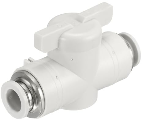 QUARKZMAN Pneumatisches BUC Push To Connect Fittings Kugelventil 10mm Rohr Außendurchmesser Luftstromregelventil Rohrfittings Gerade Verbindung Adapter Luft Schnellkupplung