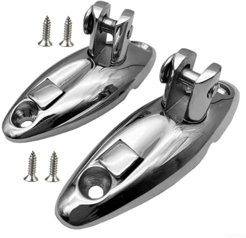 Besttoolifes Charnière pivotante en acier inoxydable 316 de qualité marine pour dessus de bateau, matériel de montage latéral avec vis, robuste pour yacht et remorque (91 mm)