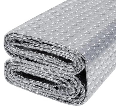 rouleau isolant thermique aluminium Réflecteur de chaleur for radiateur 60 cm x 5 m, film réfléchissant la , longueur , aluminium autocollant pour Fenetre, Voiture, Radiateur
