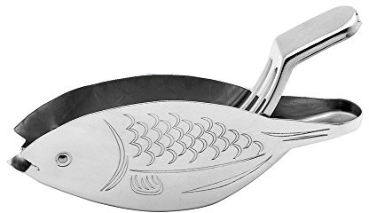 Weis 14553 Zitronenpresse Fisch für Schnitze, Edelstahl, Silber, 12 x 2 x 5 cm,