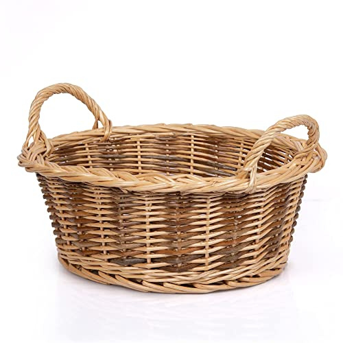 Rurality Small Empty Gift Basket to Fill Chocolate,Nuts,Coffee,Cookies for Women,Holiday,Easter,Mother's Day,Birthday,Present Hamper with Handle,Small
