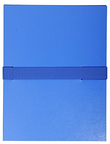 Exacompta - Ref 2642E - 1 balacron expanderbar ryggmapp utan flik - kardborreband - kapacitet 1000 ark - storlek 24 x 32 cm - för A4-format - färg blå