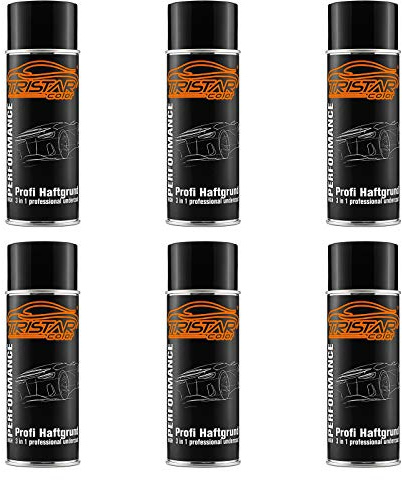 TRISTARcolor 3 in 1 Rostschutz Haftgrund Füller Spraydose 6 x 400ml grau | Primer, Sprühdose, gleicht Unebenheiten aus, perfekte Untergrundvorbereitung, Made in Germany