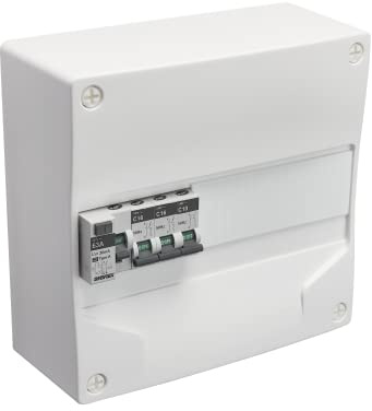 Coffret électrique - Tableau pour l'intérieur - Coffret tableau - Module électrique - Coffret pré-équIPé - 1 rangée - 13 modules - 3 disjoncteurs - 1 inter diff 63A type A - 707643 Debflex