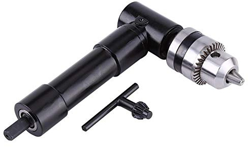 Winkelbohreradapter, 8mm Sechskantschaft Bohreradapter 90 Grad Aufsatzverlängerung Bohrwerkzeug mit Spannschlüssel, Spannfutter Fassungsvermögen: 1mm-10mm