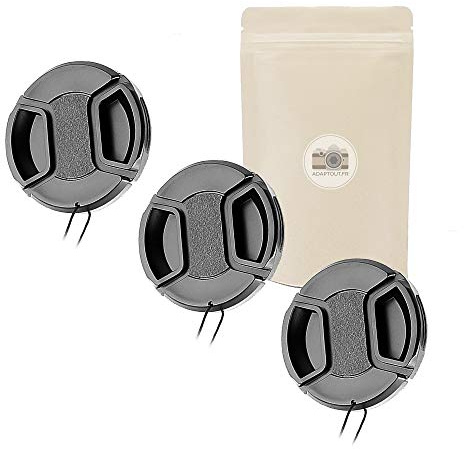 X3 67MM Bouchon Capuchon Cache D'OBJECTIF DE QUALITÉ avec Clip de Fermeture Avant pour Objectif DE DIAMETRE 67 MM Compatible Appareil Photo Toutes Marques