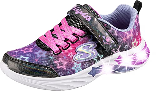 Skechers Mädchen Star Sparks Sneaker, Black Mesh Multi Trim, 32 EU