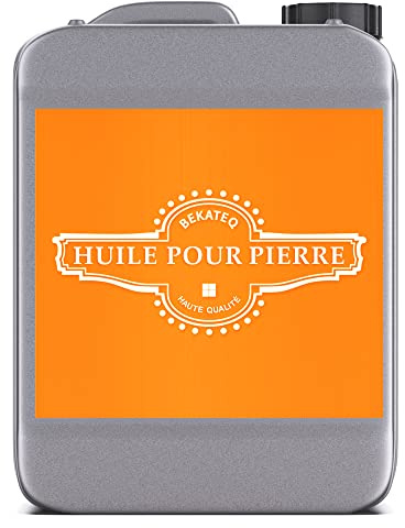 BEKATEQ BE-855 Huile pour pierre naturelle, artificielle, d'ardoise 2,5l incolore I Huile d'entretien & imprégnation pour l'intérieur & l'extérieur, la cuisine, terrasse, salle de bain, cave, le salon