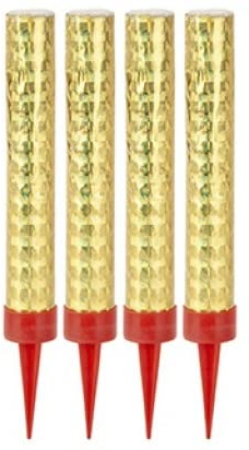 10cm Fountain Cake Candles 4pk Silver or Gold