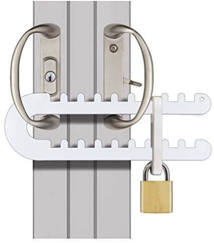 Tough and Easy Patio French Door Lock Double Door Handle Either 'P', 'D' or Standard Handles High Security Deadlock Also Fits Sliding Handles Visible from Outside White Colour