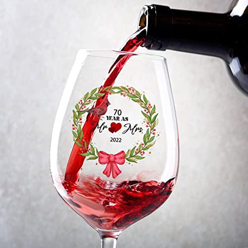 Juego de 2 copas de vino tinto para aniversario de boda, nombre personalizado y fecha, copas de vino tinto de 17 onzas, cristalería personalizada para despedida de soltera, esposa, mamá o novia