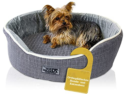 Dear Darling DD-05GR Luxus Hundebett Katzenbett Anthrazit Korb Memoryschaum Matratze (L) Hundekorb Katzenkorb Tierbedarf Haustierzubehör Tierbett